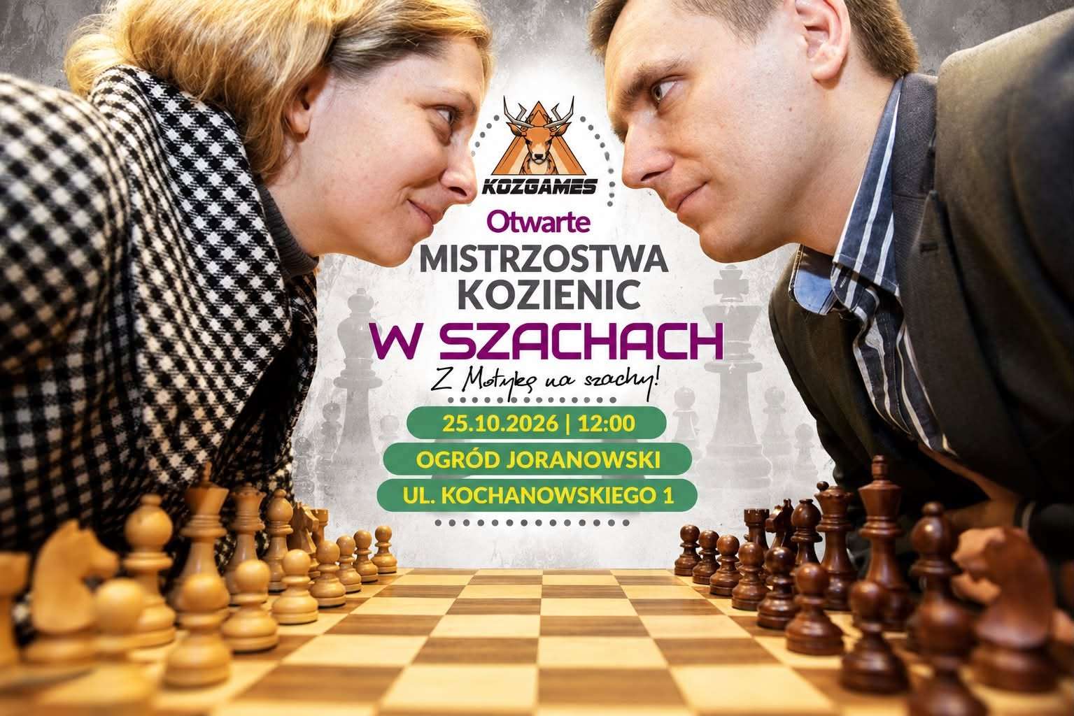 arcymistrzowie patrzą sobie w oczy nad szachownicą